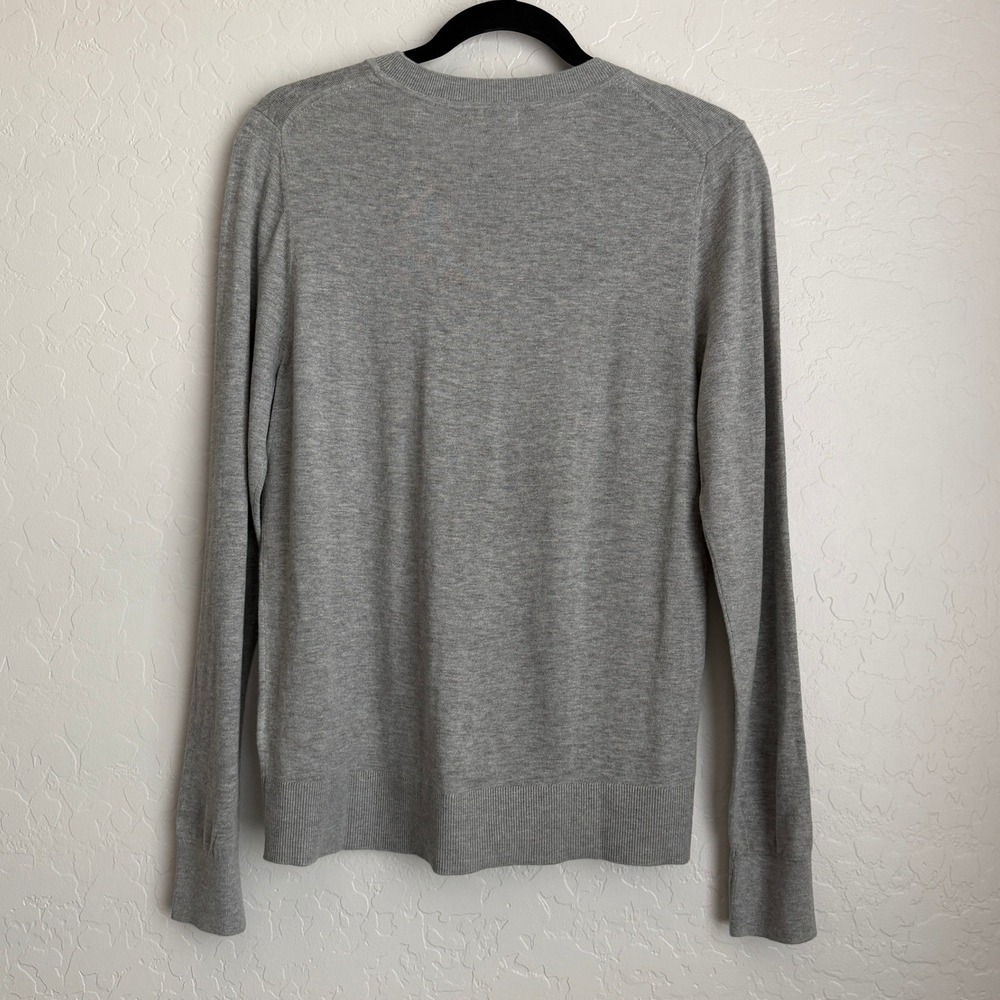 NWT Quince Women's Lightweight Cotton Crew Neck Sweater Heather Gray Medium - Picture 2 of 10